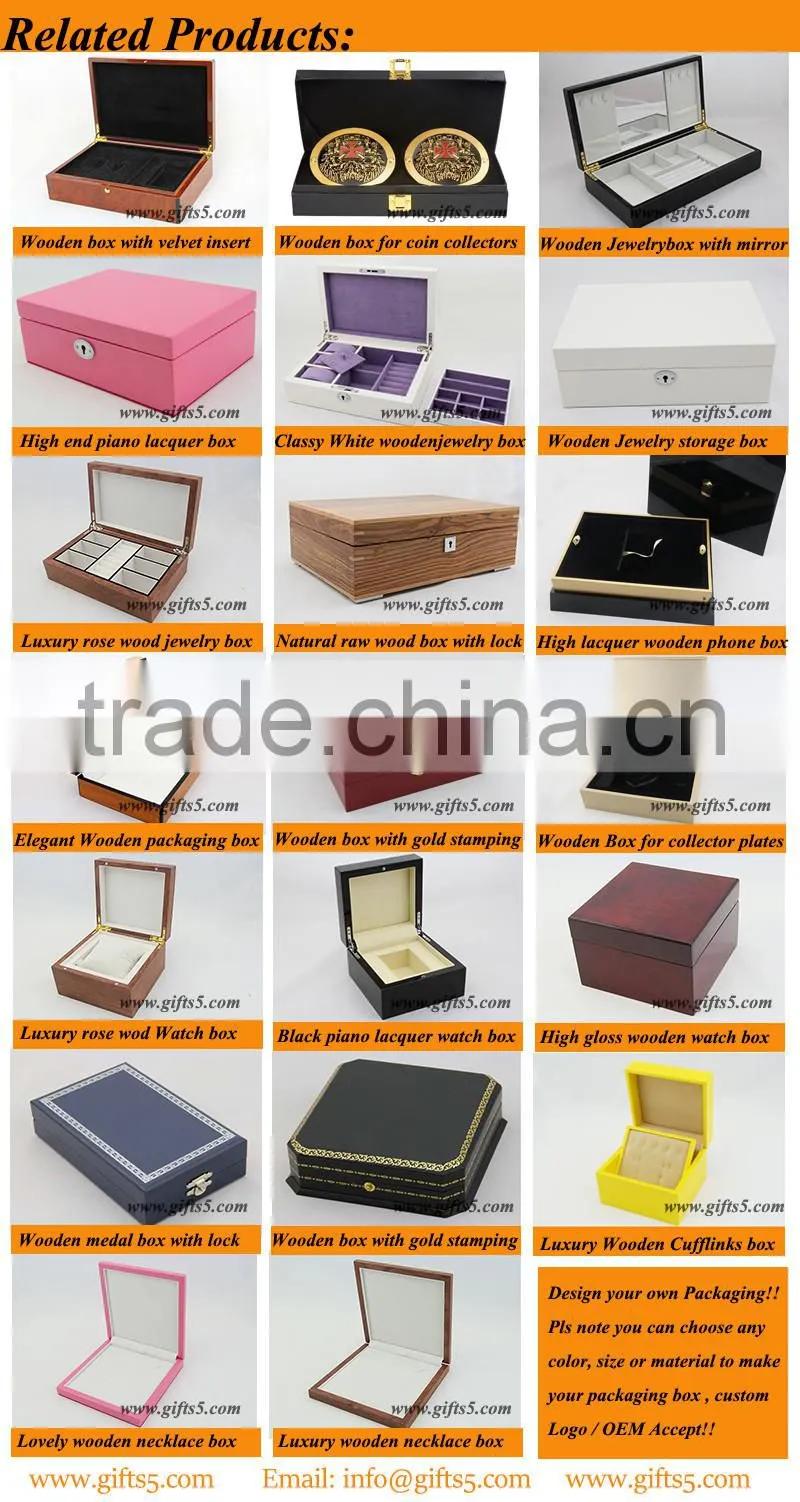 Wooden Gift Boxes For Collector Plates with clear window