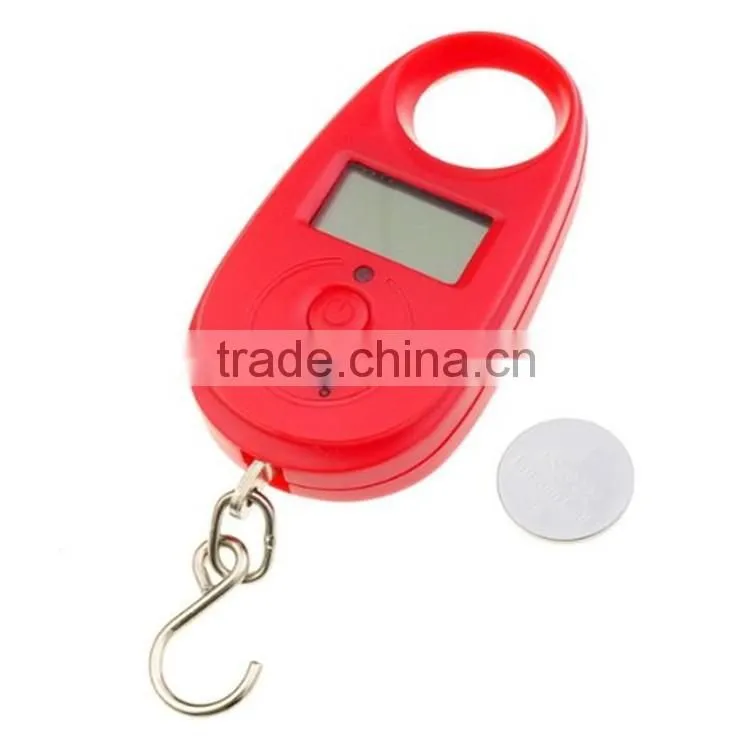 Digital Electronic portable backlight hook luggage hanging mini pocket LCD travel postal pear-shaped scale