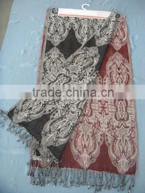 100%viscose Jacquard shawls&scarf