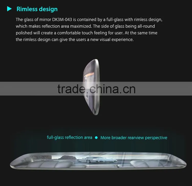 4.3inch frameless lcd monitor with wifi mirrorlink to connect with your IOS/Android Phone GPS