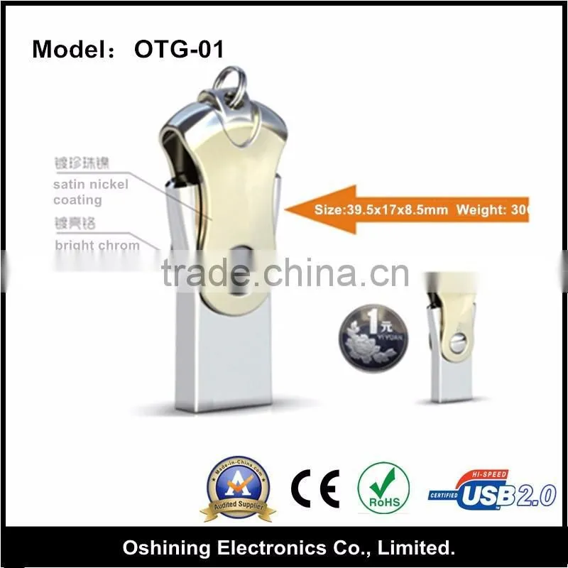 Popular smart phone OTG USB Flash Drive,OTG U disk for android and iphone(OTG-01)