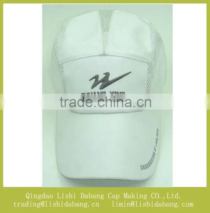 Hight quality wholesale sports caps, Embroidery sports mesh Hats white