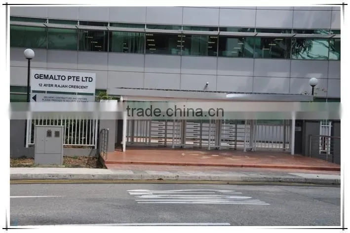 304 stainless steel entrance rotary full height turnstile barcode attendance system