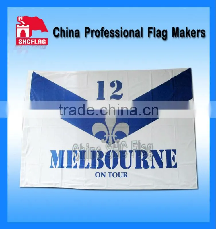 High quality polyester promo flag banners 4 gromet