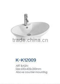 bathroom 650mm ceramic big size counter top wash hand basin