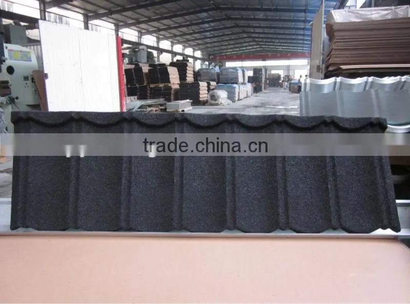 Beautiful Stone coated metal roof tile-light weight roofing materials for oversea market