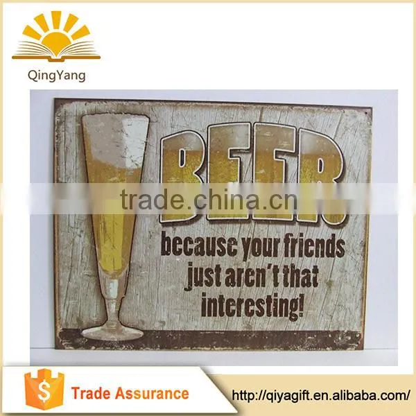 Drinking sign beer vintage tin signs