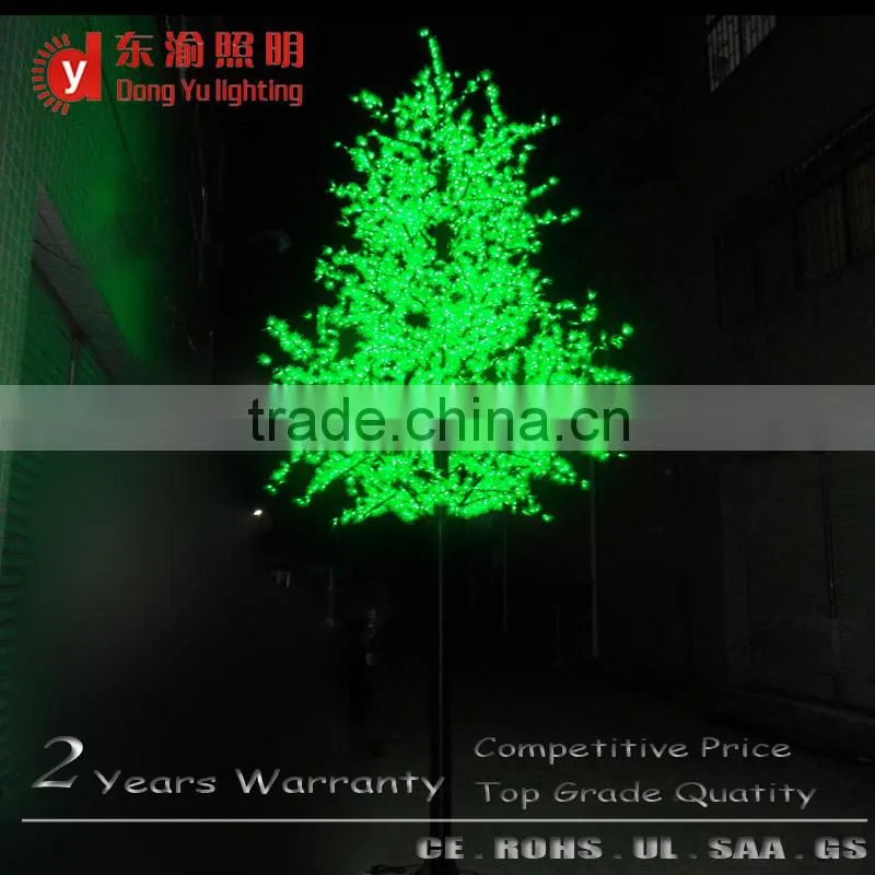 400cm height green light christmas shape outdoor led tree lights