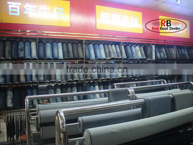 rolls of stone washedcotton denim jeans fabric for apparel