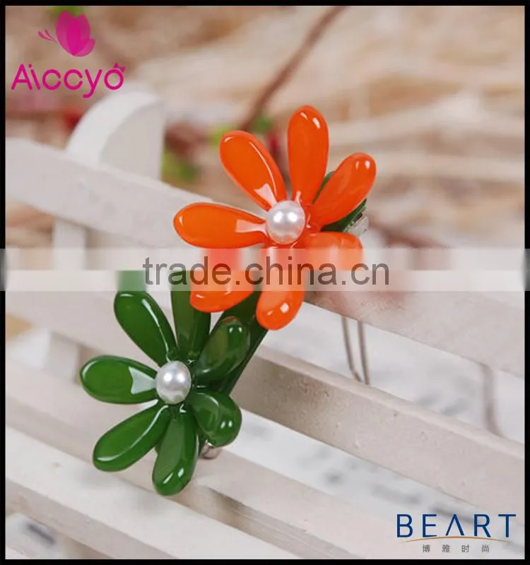 Cellulose Acetate Flower Hair Accessory Extension Hair Clip