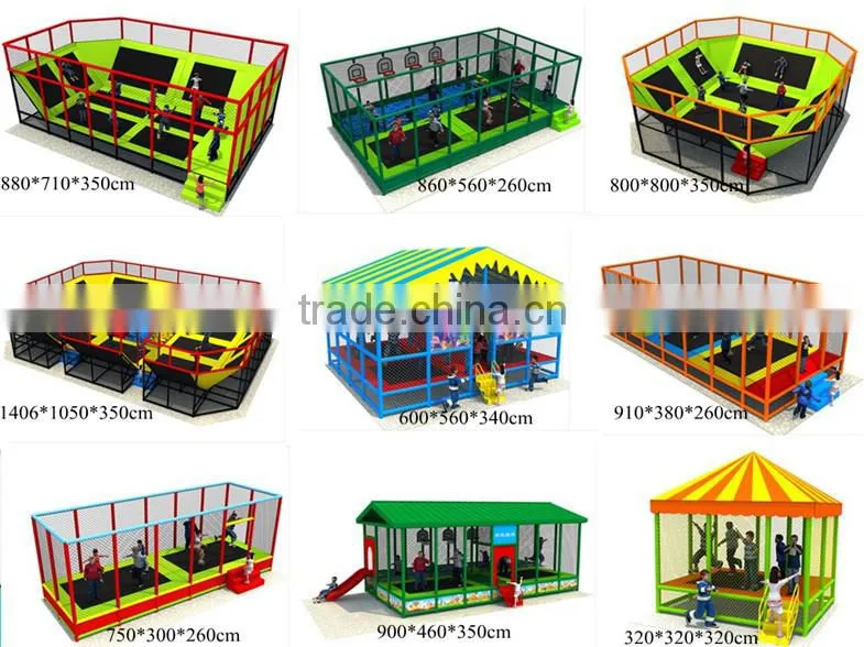 High quality jumping trampoline with safety enclosure