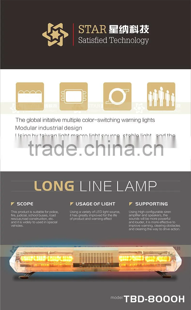 12V LED Strobe Warning Light Bar Flashing Light Police Emergency Light Bar for Truck tow