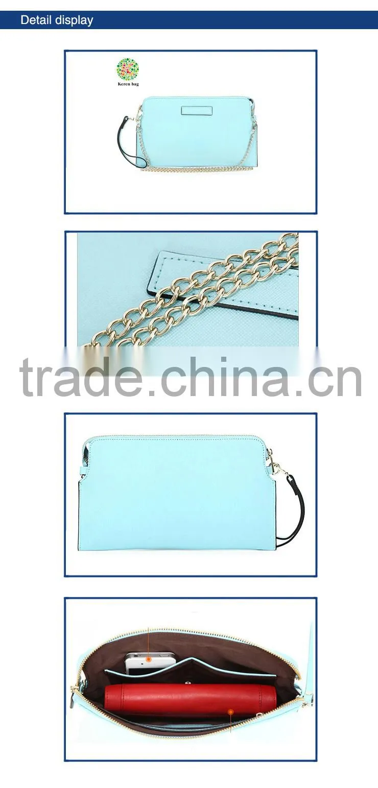 fashion genuine leather evening bag lady leather bag