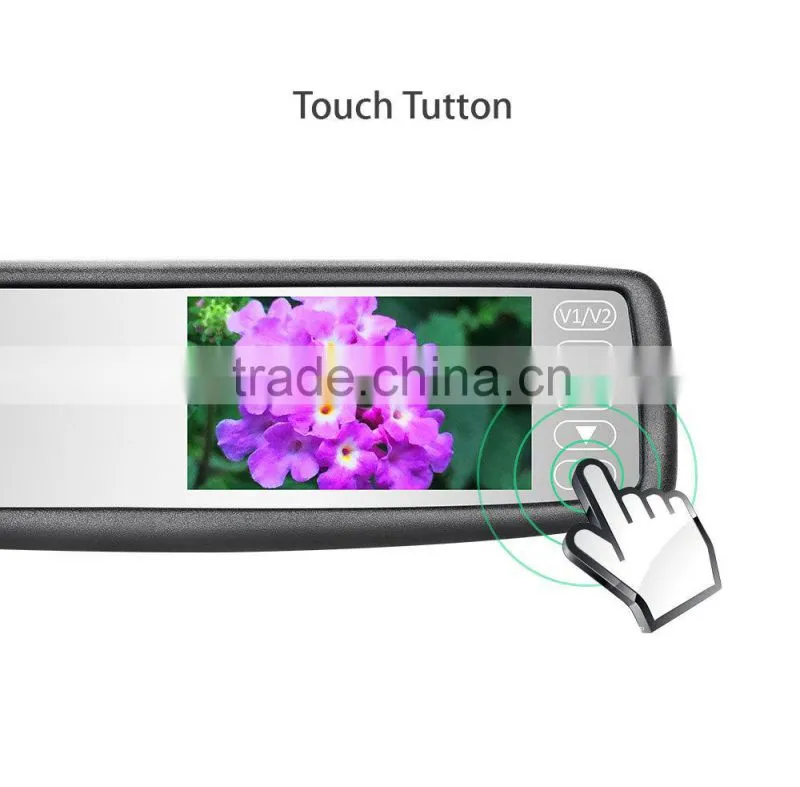 4.3 Inch car rear view parking assist system with Car Mirror Monitor and Camera
