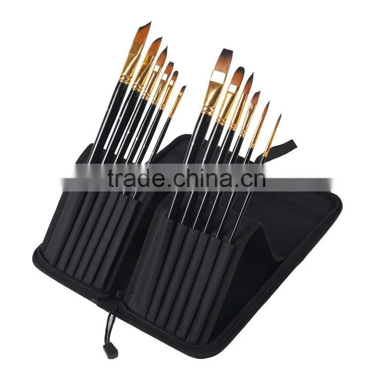 Bomega 12 Pieces oil paint and acrylic artist paint brush set wholesale