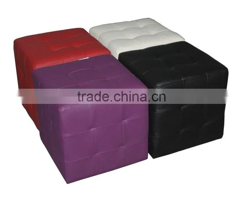 modern PU square ottoman