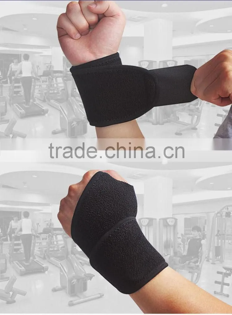 FDA Approved Hot sale neoprene black fitted wrist brace support,wrist sweat bands,compression yoga wrist support