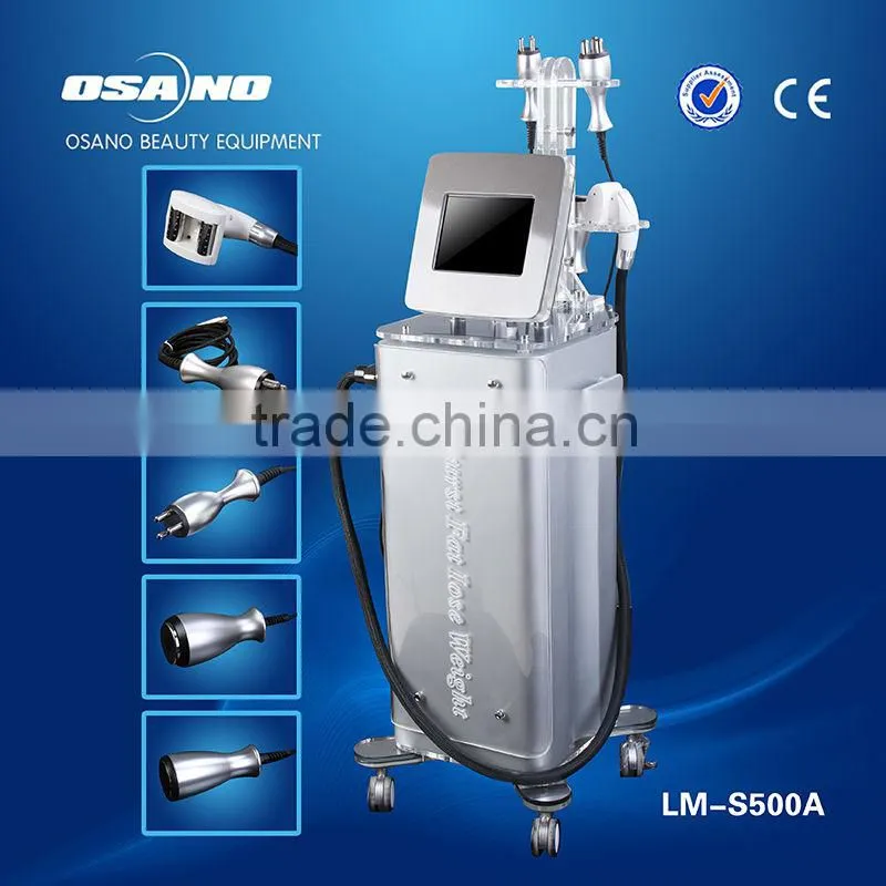 2015 hot machine!!!!5 in 1 affordable multifunctional velashaple slimming machine/tripolar rf+cavitation+vacuum rf+freezing prob