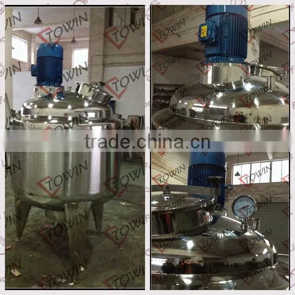 Hot Sale commercial stainless steel vacuum double steam/electric jacketed mixing tank