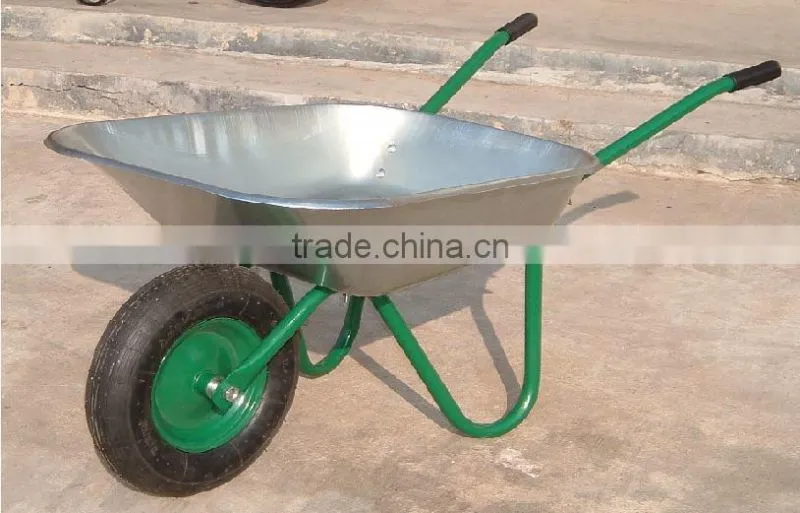 High quality wheelbarrow with galvanized tray for construction WB6204