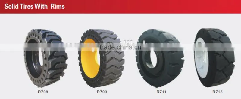 China good price 14.00-24 12.00-24 16.00-25 17.5-25 otr solid tires for mining machines