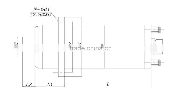 ER32, 18000r/min, 5.5kw, 125mm electric motor spindle for milling and carving work