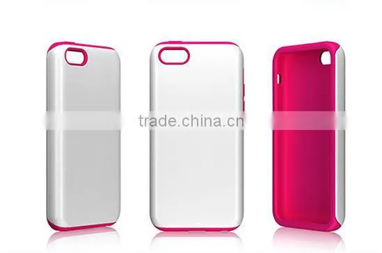 seal combination sets PC + silicone white and red case for iphone5c