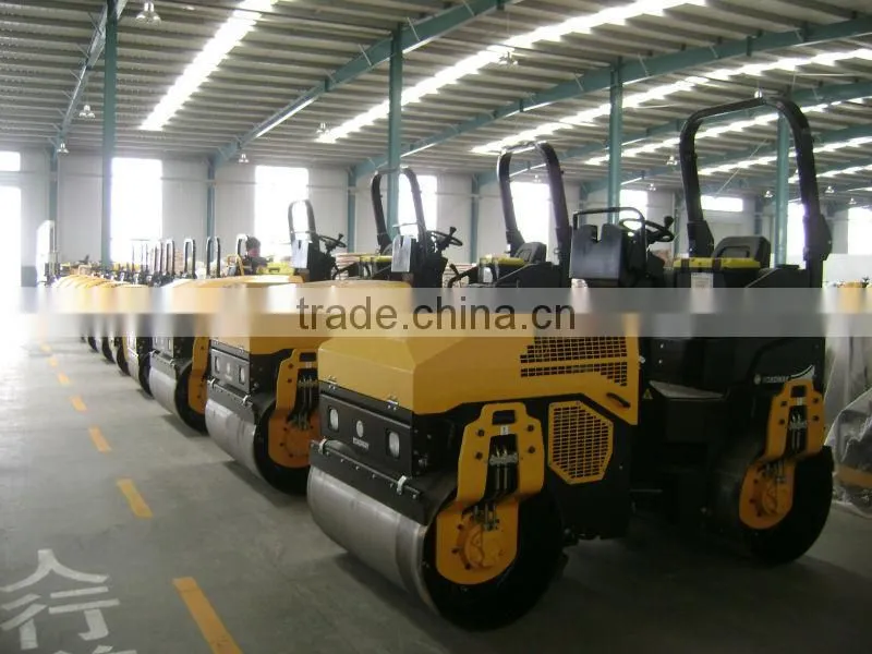 ride on double steel drum static road roller with 2 ton weight