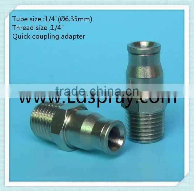 1/4" (6.35mm)High pressure (1500psi) quick coupling slip lock fittings connectors
