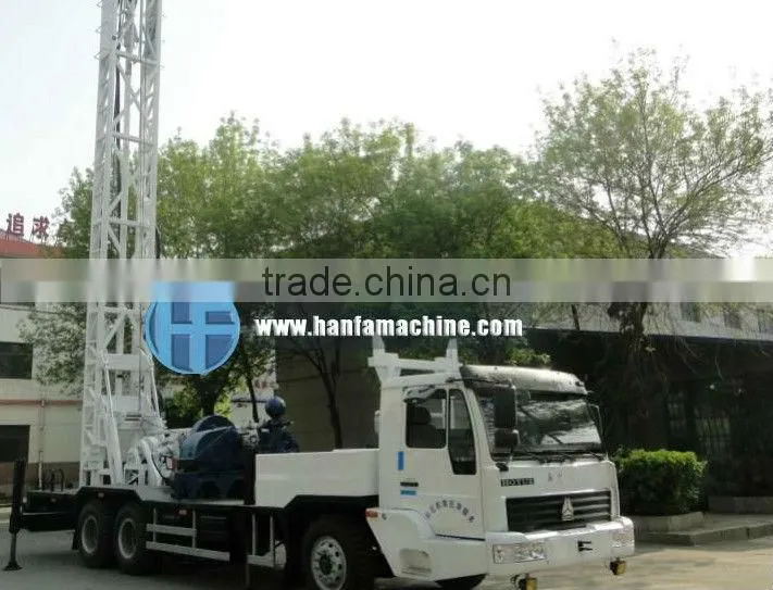 big diameter drilling machines HFT350B truck water well drilling rig machine with Strong compressor force