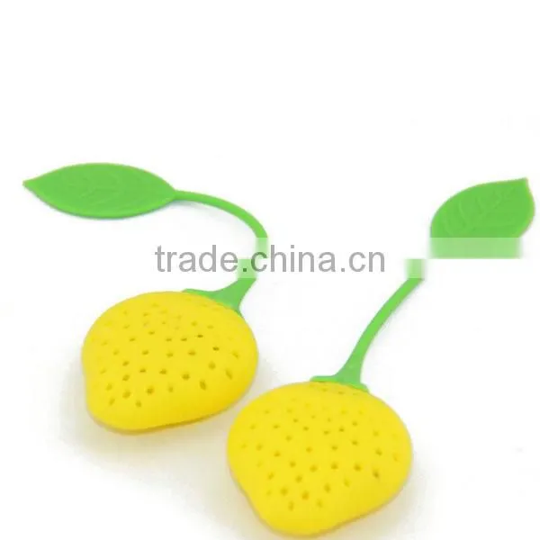 Durable Food Standard Strawberry Shape Silicone Tea Infuser Strainer