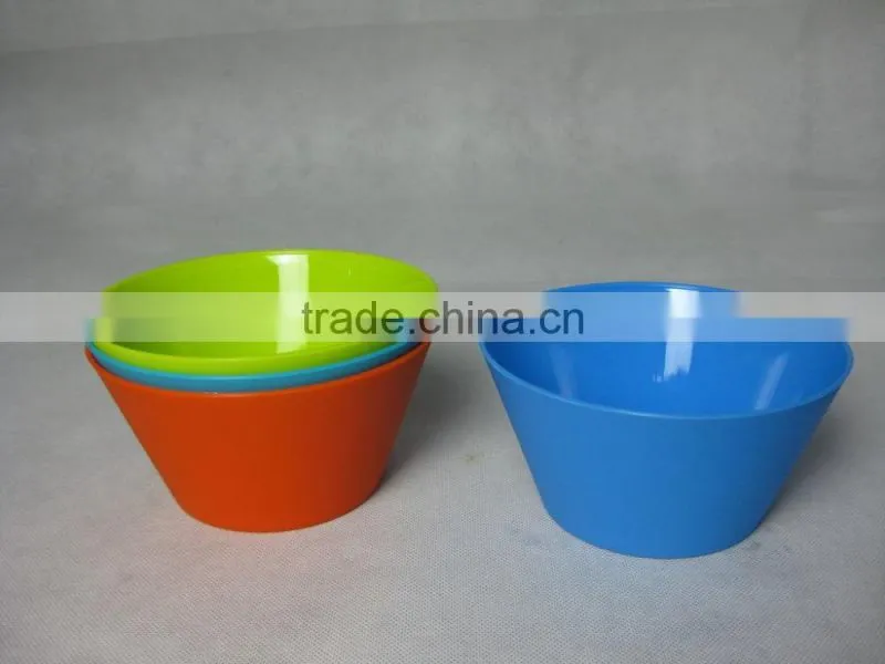 BPA Free D14cm colorful plastic serving dish salad bowl