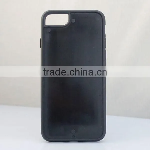 Hot sale TPU PC mobile phone case with groove on backside for iphone 7/7plus