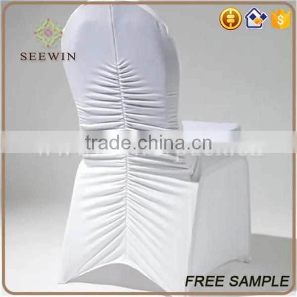 Cheap plain standard size white chair cover