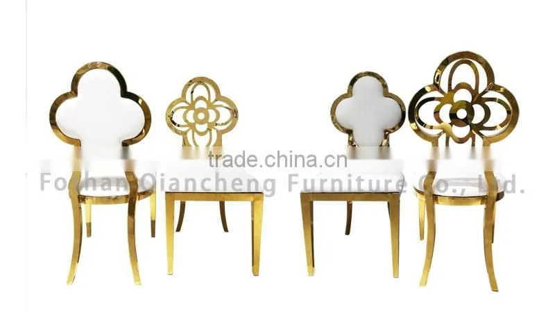 Golden royal flower sash wedding tiffany table chairs