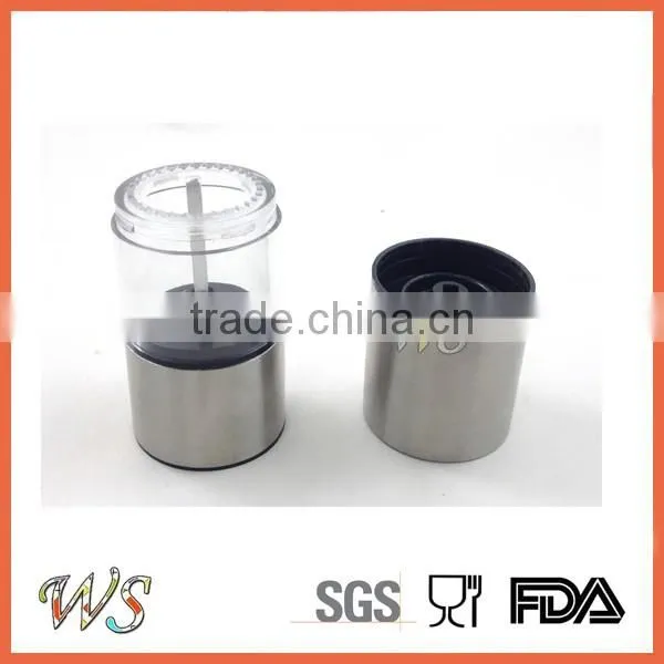 WS-PG17 Black pepper grinder with stainless steel outline