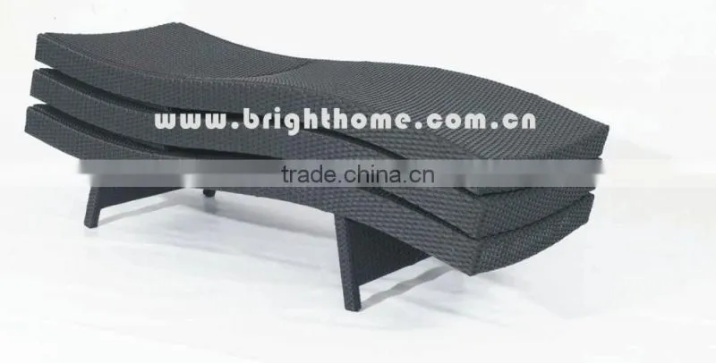 Unique and Modern Rattan and Wicker Double Sun Lounger
