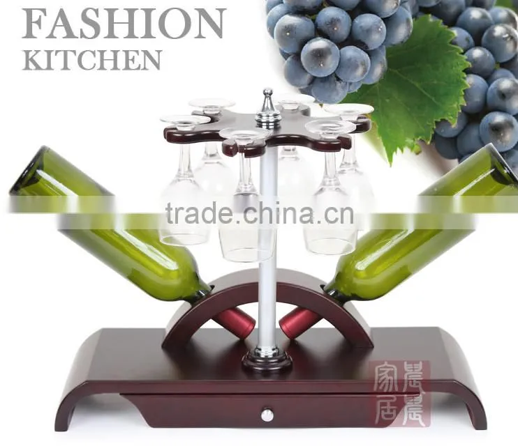 Carving Wooden Wine Holder/Wooden Wine Bottle Design Handmade Wooden Wine Rack With Lighting refrigerator wine rack