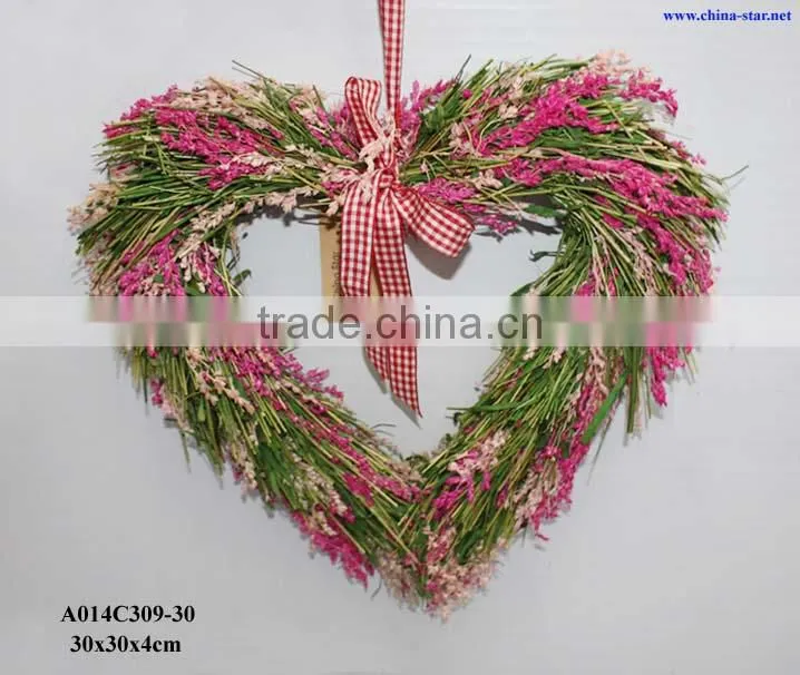 moss and grass heart for spring decor