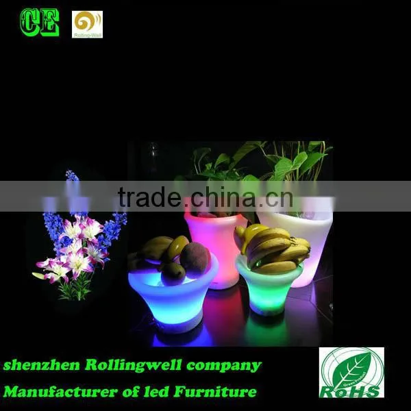 Modern Colorful beautiful style LED waterproof plastic dishes/Plate for party