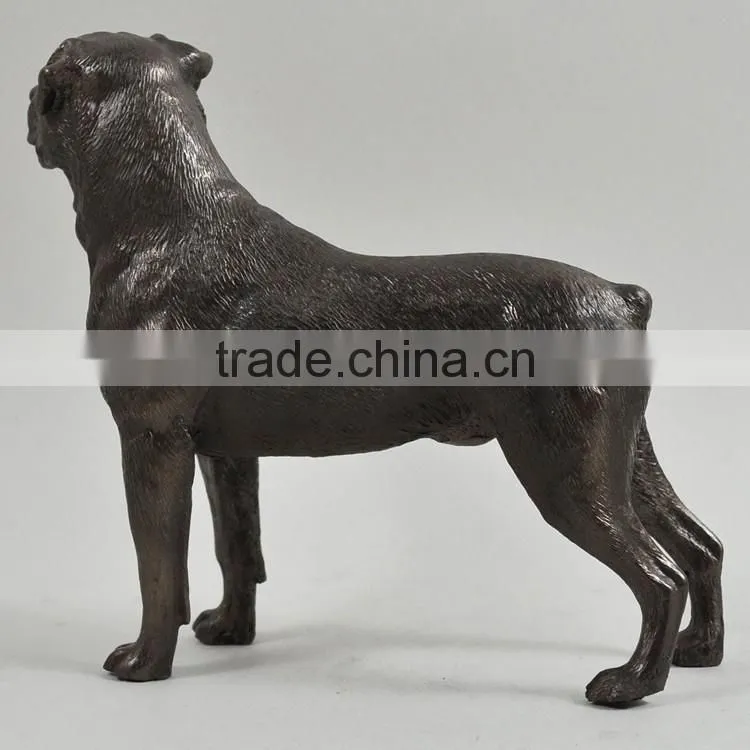Life size animal metal sculpture bronze dog rottweiler statue for sale