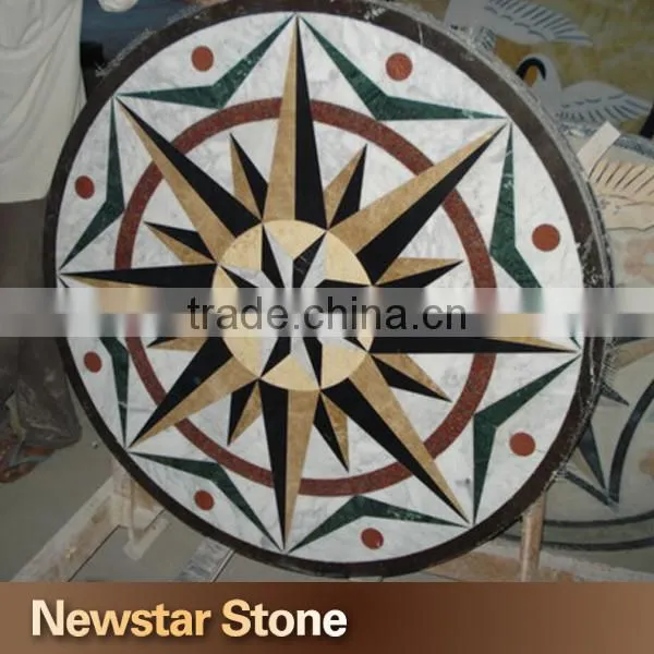 Natural stone marble waterjet medallion