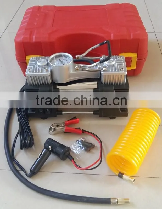 2 Cylinder Automatic Truck Tire Inflation Tyre Inflator Portabe DC 12v Mini Car Air Compressor