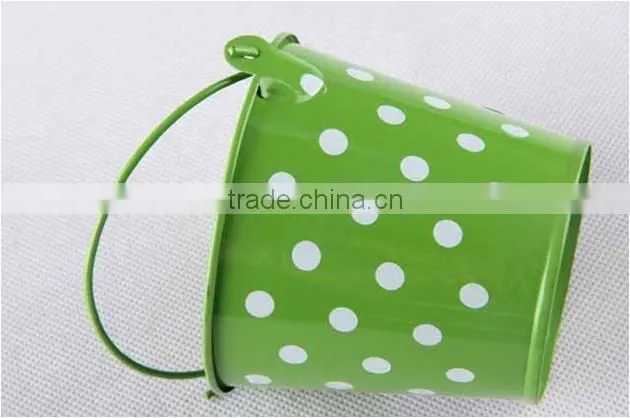 High Quality Chinese Factory New Style Garden Bucket for kids with dot printing