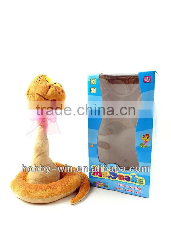 Voice Controlled Music Twist Snake Plush Toy RC Animal HJ045341 plush toys play by play