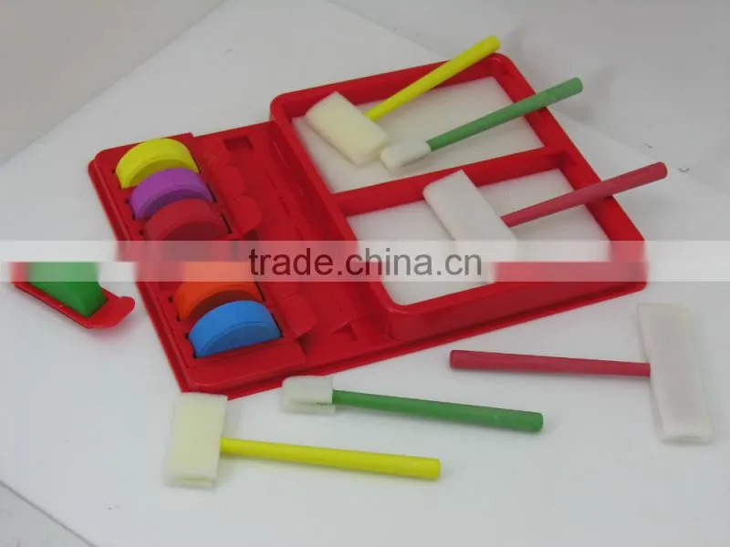 2016 hot selling rainbow art set w/plastic tray, diy rainbow art set with brush, watercolor rainbow art set,