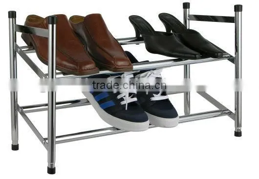 Home furniture shoe storage rack, 2 tier metal shoe shelves