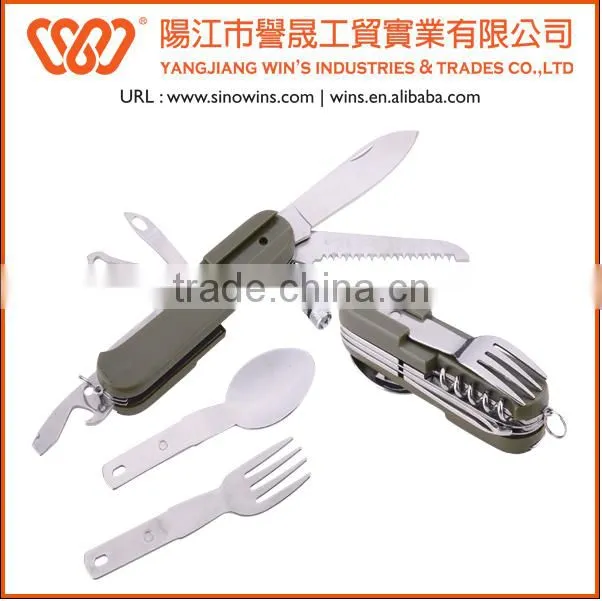 A21-106ALL Super Quality Stainless steel Camping Tool with Aluminum Chip Handle