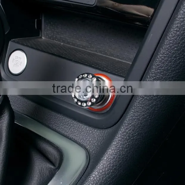 Metal Plastic DC 12V Cigarette Lighter Plug with Crystal