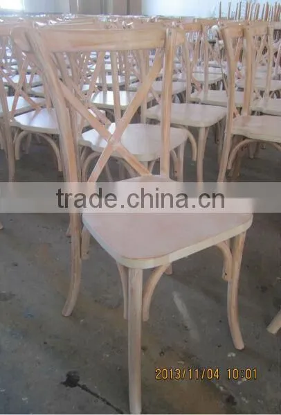 wooden cross backrest chair design for restaurant